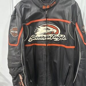 Harley-Davidson Screamin' Eagle Black and Orange Jacket